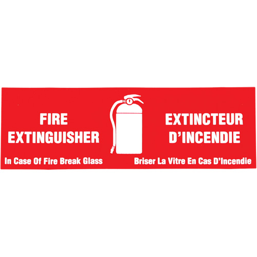 &eacute;tiquette  Fire Extinguisher / Extincteur d'incendie , 2" x 6", Vinyle, Bilingue avec pictogramme Chandler Sales
