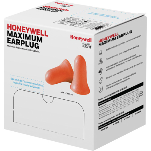 Bouchons d'oreilles en mousse Maximum de Howard Leight, Vrac - Sac en poly Chandler Sales