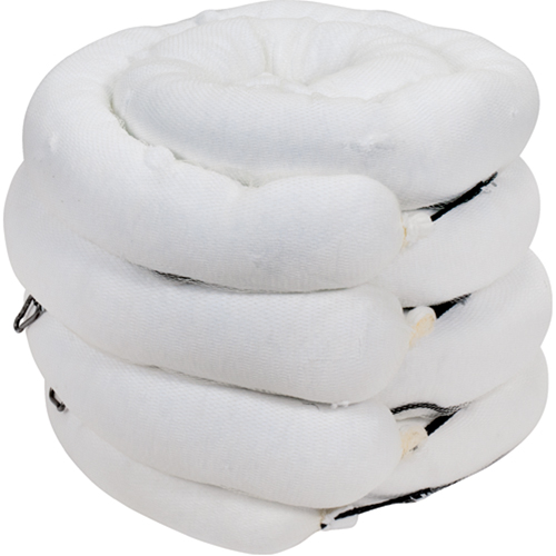 Premium Sorbent Boom, Oil Only, 10' L x 5" W, 35 Gal. Absorbancy, 4 /Pack Chandler Sales