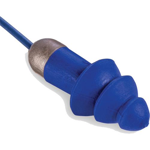 Rockets&reg; Metal Detectable Reusable Earplugs, Corded, One-Size, Bulk - Plastic Case, 27 NRR dB Chandler Sales