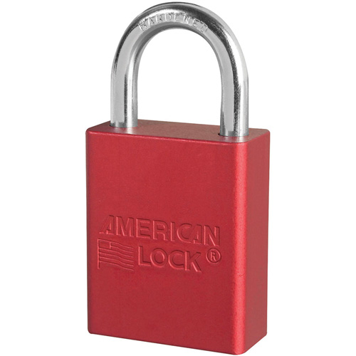 Cadenas de s&eacute;curit&eacute; American Lock, Rouge, Cl&eacute;s identiques, Aluminium, Largeur de 1-1/2" Chandler Sales