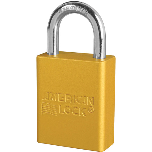 American Lock&reg; Safety Padlocks, Yellow, Keyed Alike, Aluminum, 1-1/2" Width Chandler Sales