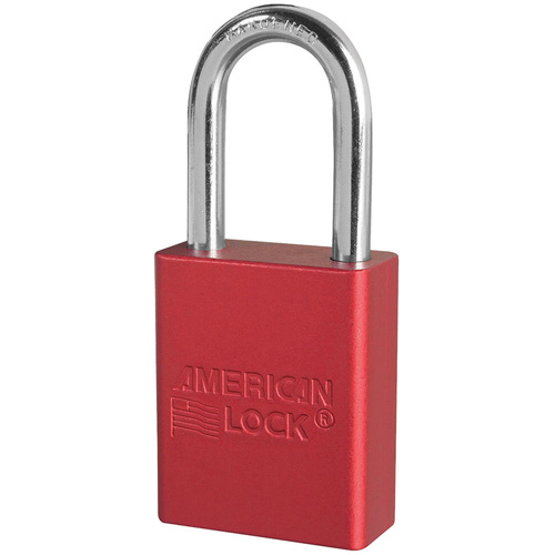 American Lock&reg; Safety Padlocks, Red, Keyed Alike, Aluminum, 1-1/2" Width Chandler Sales