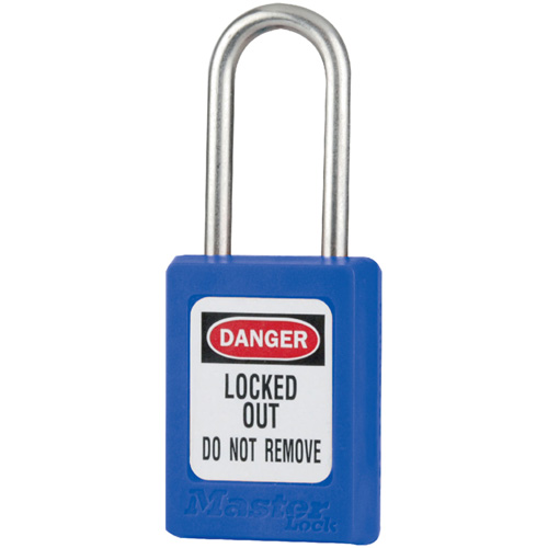 S31 Zenex Safety Padlocks, Blue, Keyed Alike, Thermoplastic, 1-3/8" Width Chandler Sales