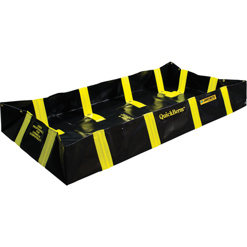 QuickBerm&reg; Containment Berm with Inside Wall Supports, 355 US gal. Capacity, 6' W x 8' L x 12" H, Snap-Up Bracket Chandler Sales