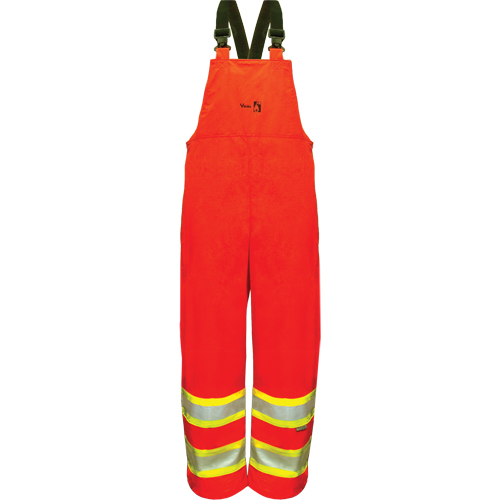 Hi-Vis FR/PU Safety Rain Bib Pants, 4X-Large, Orange Chandler Sales