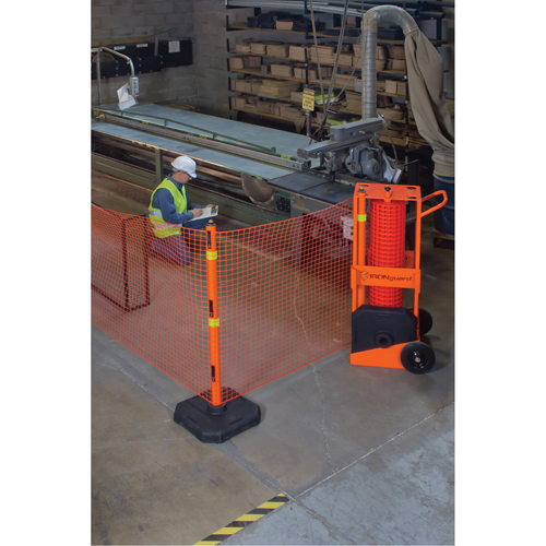 Portable Safety Zone, 100' L, Steel, Orange Chandler Sales