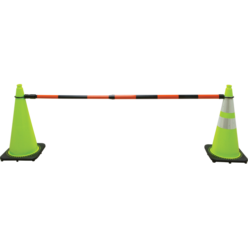 Retractable Cone Bar, 7' 5" Extended Length, Black/Orange Chandler Sales