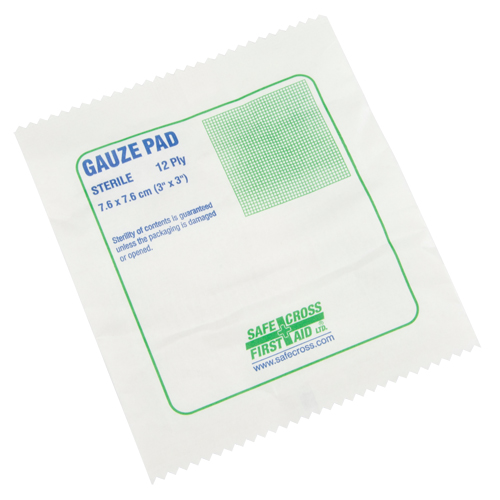 Gaze, Tampon, 3" lo x 3" la, St&eacute;rile, Dispositif m&eacute;dical Classe 1 Chandler Sales