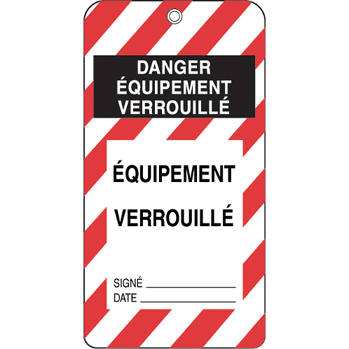 Lockout Tags, Plastic, 3" W x 5-3/4" H, French Chandler Sales