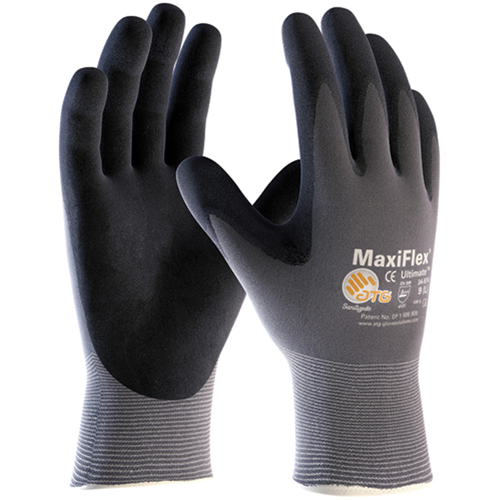 ATG MaxiFlex&reg; Ultimate Gloves, 6/X-Small, Foam Nitrile Coating, 15 Gauge, Nylon Shell Chandler Sales