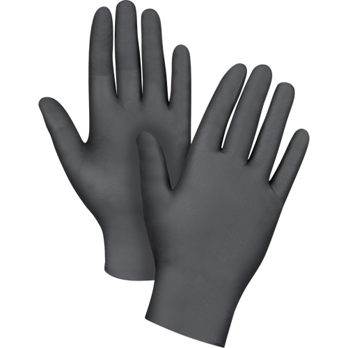 Medical Grade Disposable Gloves, Large, Nitrile, 6-mil, Powder-Free, Black, Class 2 Chandler Sales