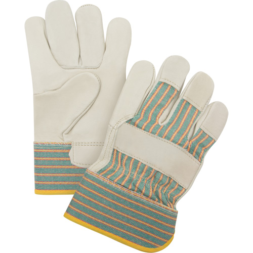 Abrasion-Resistant Fitter's Gloves, Medium, Grain Cowhide Palm Chandler Sales