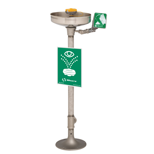 Axion&reg; Eye/Face Wash Station, Pedestal Installation, Stainless Steel Bowl Chandler Sales