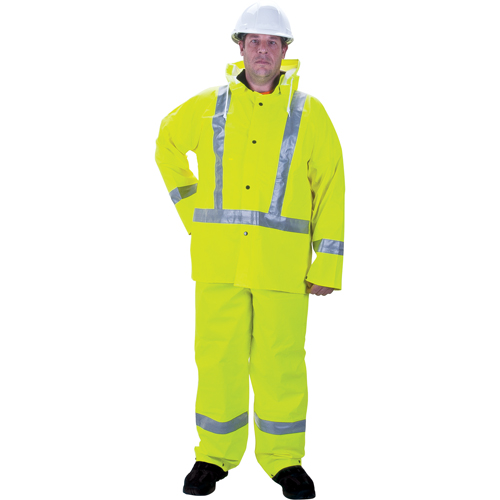 RZ900 Premium Traffic Rain Suit, Small, High Visibility Lime-Yellow Chandler Sales