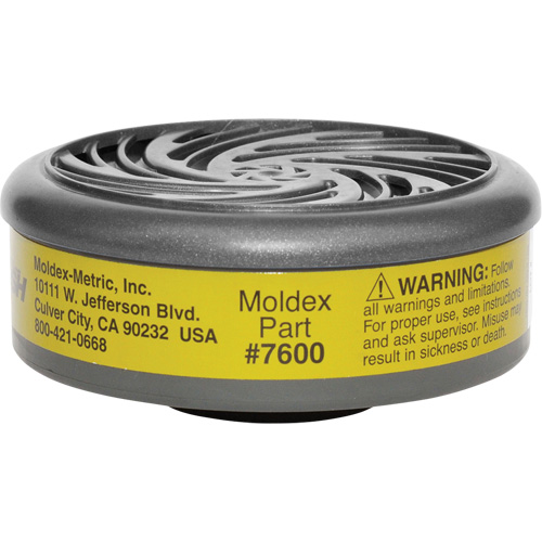 Filtres pour respirateur s&eacute;rie 7000/9000, Cartouche gaz/vapeur, Gaz multiples/Vapeur organique Chandler Sales