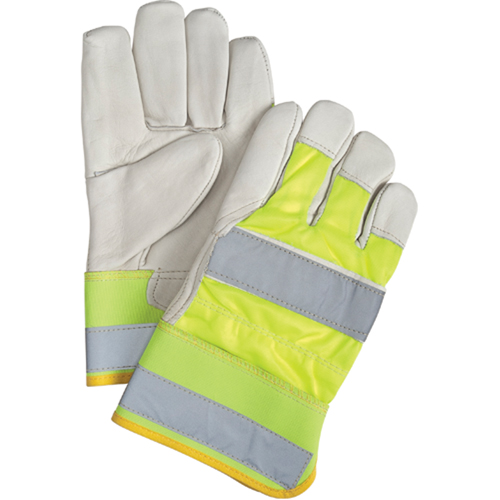 Yellow High-Visibility Superior Warmth Fitters Gloves, Large, Grain Cowhide Palm, Thinsulate Inner Lining Chandler Sales