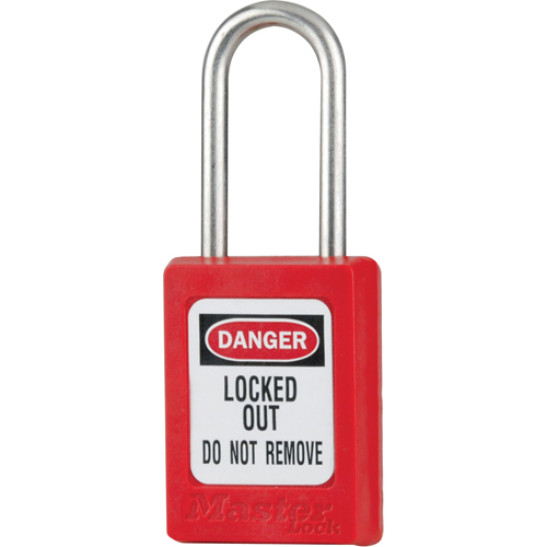 Cadenas de s&eacute;curit&eacute; S31 Zenex, Rouge, Cl&eacute;s diff&eacute;rentes, Thermoplastique, Largeur de 1-3/8" Chandler Sales