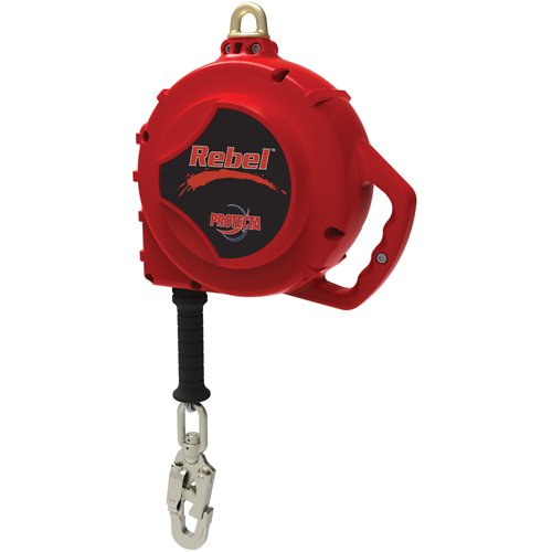Rebel Self Retracting Lifeline, 33', Galvanized Steel, Swivel Chandler Sales