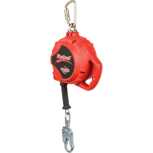 Rebel Self Retracting Lifeline, 33', Galvanized Steel, Swivel Chandler Sales