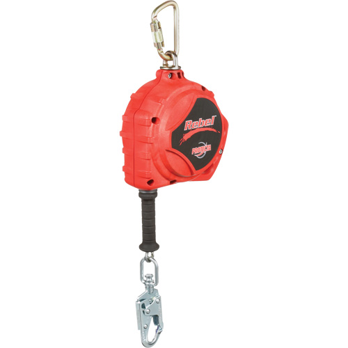 Rebel Self Retracting Lifeline, 33', Galvanized Steel, Swivel Chandler Sales