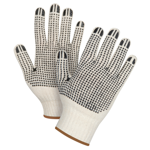 Gants tricot&eacute;s de poids lourd &agrave; deux c&ocirc;t&eacute;s avec pois, Poly/coton, Deux c&ocirc;t&eacute;s, Calibre 7, Grand Chandler Sales