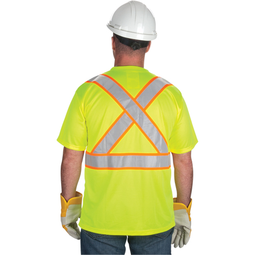 T-shirt conforme &agrave; la CSA, Polyester, Moyen, Jaune lime haute visibilit&eacute; Chandler Sales
