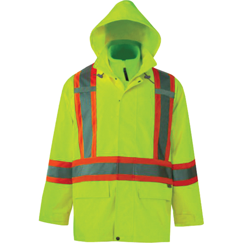 Journeyman 3-in-1 Safety Jackets, Polyester, High Visibility Lime-Yellow, Small Chandler Sales