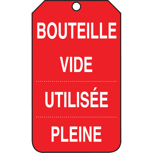 &eacute;tiquettes de s&eacute;curit&eacute; d'inspection et de contr&ocirc;le de l'&eacute;tat de l'&eacute;quipement, Papier cartonn&eacute;, 3-3/8" la x 5-7/8" h, Français Chandler Sales