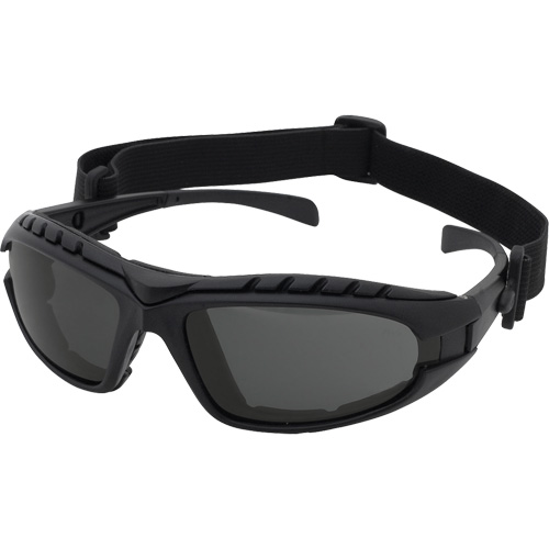 Lunettes de s&eacute;curit&eacute; &agrave; monture noire Dustdevil, Lentille Gris, Antibu&eacute;e/Anti-&eacute;gratignures, ANSI Z87+/R&eacute;pond ou surpasse la norme CSA Z94.3 Chandler Sales