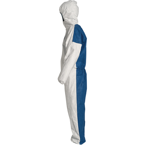 Hooded Coveralls, 4X-Large, Blue/White, Tyvek&reg; 400 D Chandler Sales