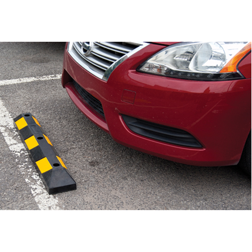Parking Curb, Rubber, 3' L, Black/Yellow Chandler Sales