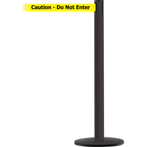 Advance TensaBarrier&reg; Barrier Post, Steel, 36" H, Black/Yellow Tape, 7.5' Tape Length Chandler Sales