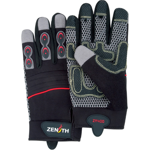 Gants pour m&eacute;canicien ZM400 de premi&egrave;re qualit&eacute;, Paume Synth&eacute;tique, Taille Moyen Chandler Sales