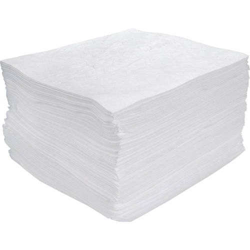 Premium Meltblown Sorbent Pads, Oil Only, 15" x 17", 30 gal. Absorbancy Chandler Sales