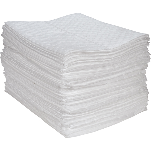 Premium Fine Fiber Sorbent Pads, Oil Only, 15" x 17", 30 gal. Absorbancy Chandler Sales