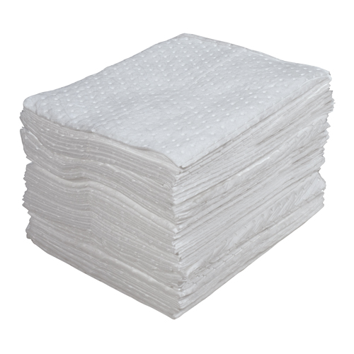 Premium Laminated (SMS) Sorbent Pads, Oil Only, 15" x 17", 30 gal. Absorbancy Chandler Sales