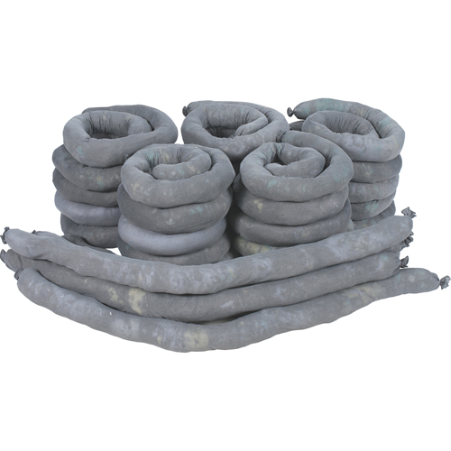 Remblais tubulaires absorbants, Universel, Absorption 50 gal., 3" la x 4' lo, Pqt de 30 Chandler Sales