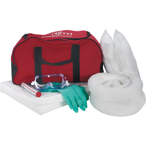 Trousse de lutte contre les d&eacute;versements pour v&eacute;hicules, Huile seulement, Sac, Absorbance de 10 gal. US Chandler Sales