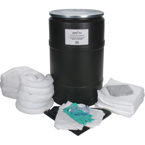 Trousse de lutte contre les d&eacute;versements de premi&egrave;re qualit&eacute;, Huile seulement, Baril, Absorbance de 55 gal. US Chandler Sales
