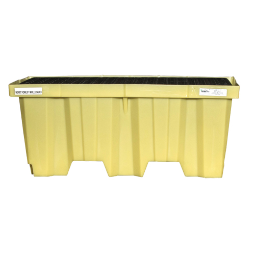 Nestable 2-Drum Poly-Spillpallet Without Drain, 66 US gal. Spill Capacity, 51" x 26" x 21" Chandler Sales