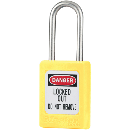 Cadenas de s&eacute;curit&eacute; S31 Zenex, Jaune, Cl&eacute;s diff&eacute;rentes, Thermoplastique, Largeur de 1-3/8" Chandler Sales