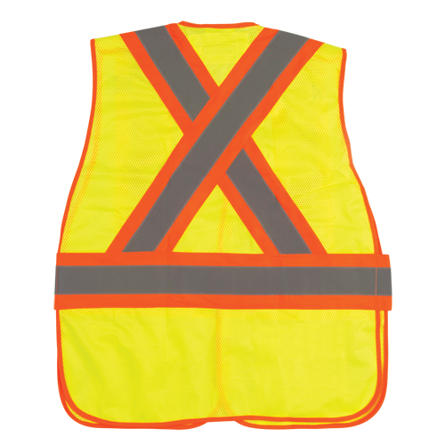 Veste d'arpenteur r&eacute;sistante aux flammes, Jaune lime haute visibilit&eacute;, Moyen, Polyester Chandler Sales
