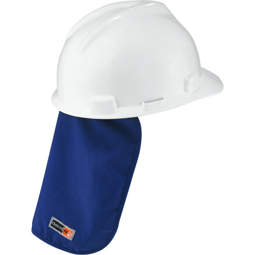 Tampon et voile pour le cou refroidissants et ignifug&eacute;s pour casque de s&eacute;curit&eacute; Chill-Its 6717FR, Bleu Chandler Sales