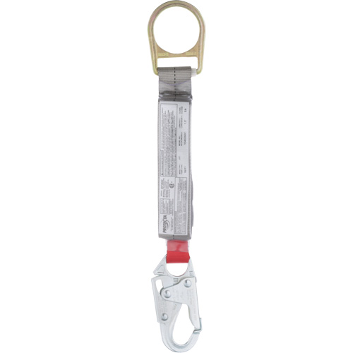 Corde antichoc PRO, 1,5', Point d'ancrage &agrave; Crochet mousqueton/Mousqueton, Crochet mousqueton aux jambes, Nylon Chandler Sales
