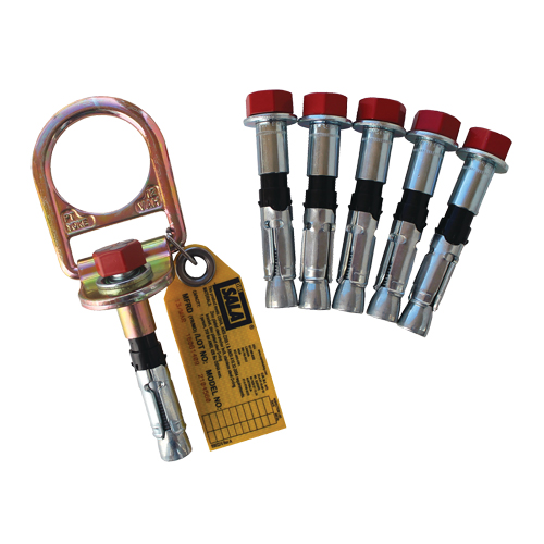 Concrete D-ring Anchor with Bolts, Bolt-On/Concrete, Temporary Use Chandler Sales