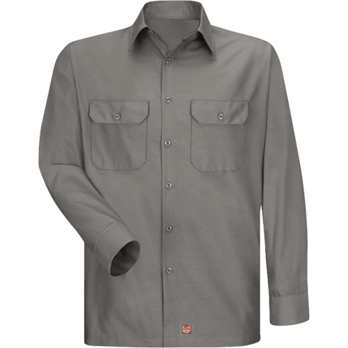 Chemise &agrave; manches longues en tissu ind&eacute;chirable, Hommes, 3T-Grand, Gris Chandler Sales