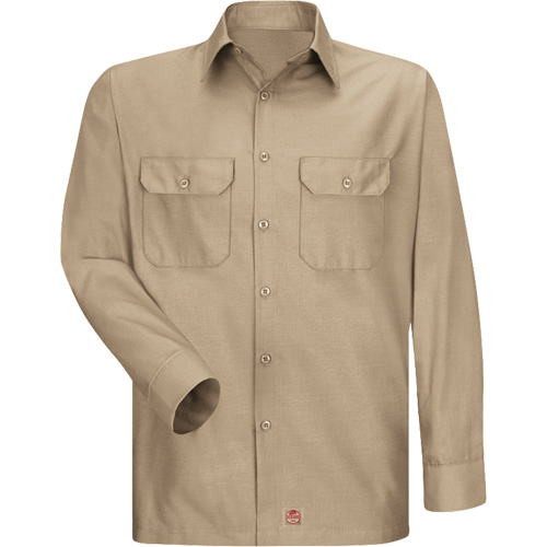 Chemise &agrave; manches longues en tissu ind&eacute;chirable, Hommes, 3T-Grand, Khaki Chandler Sales