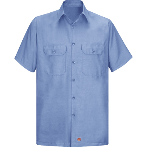 Chemise &agrave; manches courtes en tissu ind&eacute;chirable, Hommes, 3T-Grand, Bleu Chandler Sales