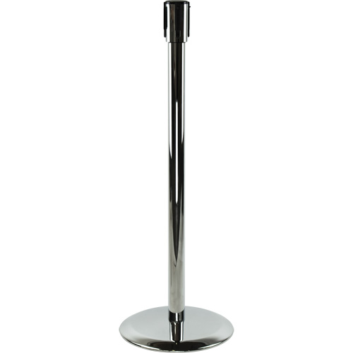 Slimline TensaBarrier&reg; Receiver Post, 38" High, Polished Chrome Chandler Sales